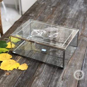 chic antique windlicht/teelichtglas mit bügel